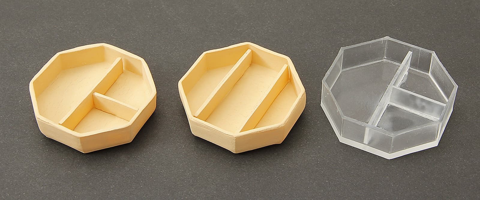 八角仕切り弁当箱　立体型例
